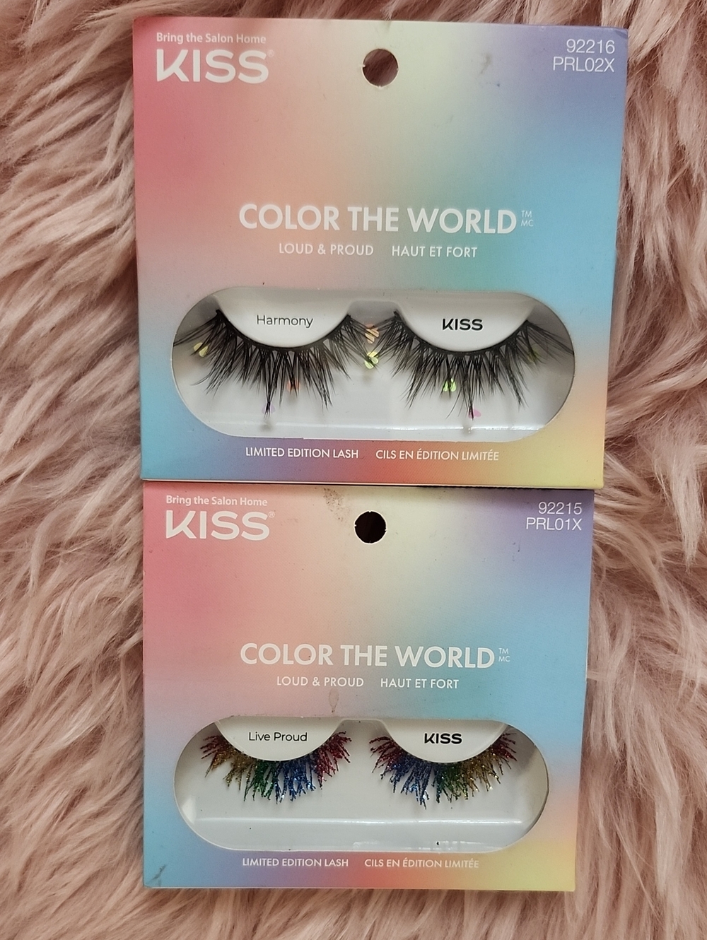 LIMITED EDITION!! Brand New 2CT BUNDLE KISS COLOR THE WORLD LASHES